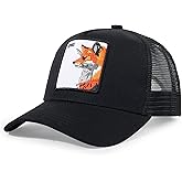 Trucker Hat Men Animal Snapback Hats Adjustable Embroidered Baseball Cap Mesh Breathable Square Patch Women Caps