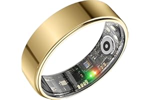 BENIO Ring Gen 2 Smart Ring, Step/Sleep/Blood Oxygen/Heart Rate Tracker for Women Men, Higher Waterproof Rating 5ATM Fitness Tracker,No Subscription Fee,for iPhone and Android (Size 8, Gold)3.9 out of 5 stars 119$33.99
