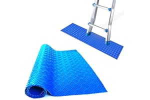 DXMIMER Swimming Pool Ladder Mat,Swimming Pool Step Mat with Non-Slip Texture - Blue Protective Pools Step Pad, Pool Accessories for Above Ground Stairs36 X 8 inch (36 X 8 inch)