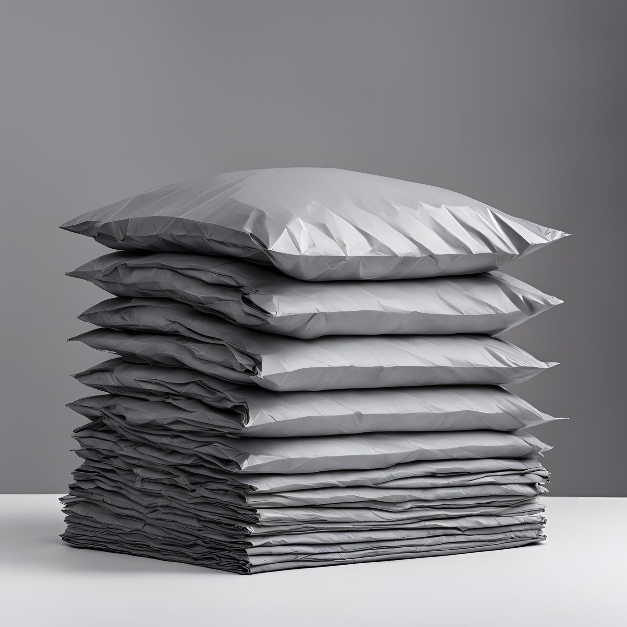 SAMZ Packaging (Pack of 100) 15x18 Inches (381 x 457 mm) - Grey Poly Parcel Bags with Self Seal Closure - Durable Postage & Mailing Bags for Shipping & Packaging for Vinted Delivery and Posting