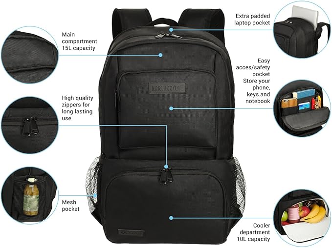 backpack with insulated cooler compartment