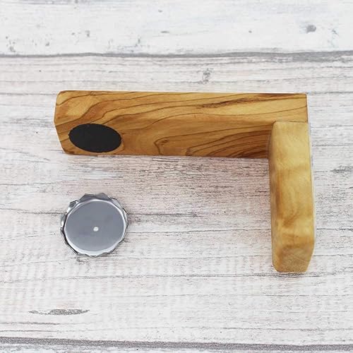 Magnetseifenhalter aus Olivenholz - Seifenhalter Holz - Selbstklebende Seifenablage für Badezimmer - Handmade - Badzubehör