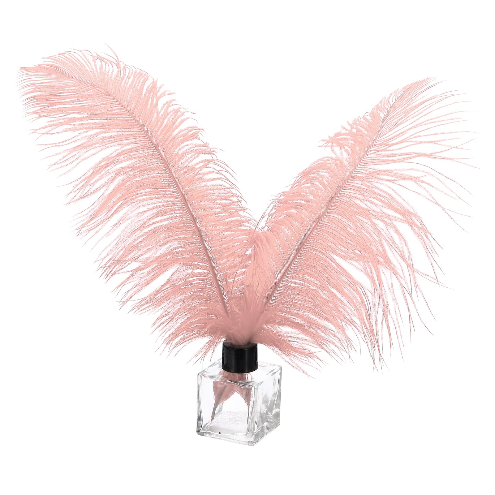 PATIKIL 30 Pcs Natural Ostrich Feathers Bulk 12-14 Inch/ 30-35 cm Large Ostrich Feathers for Crafts Home Decoration Wedding Party Vase Decor (Rouge Pink)