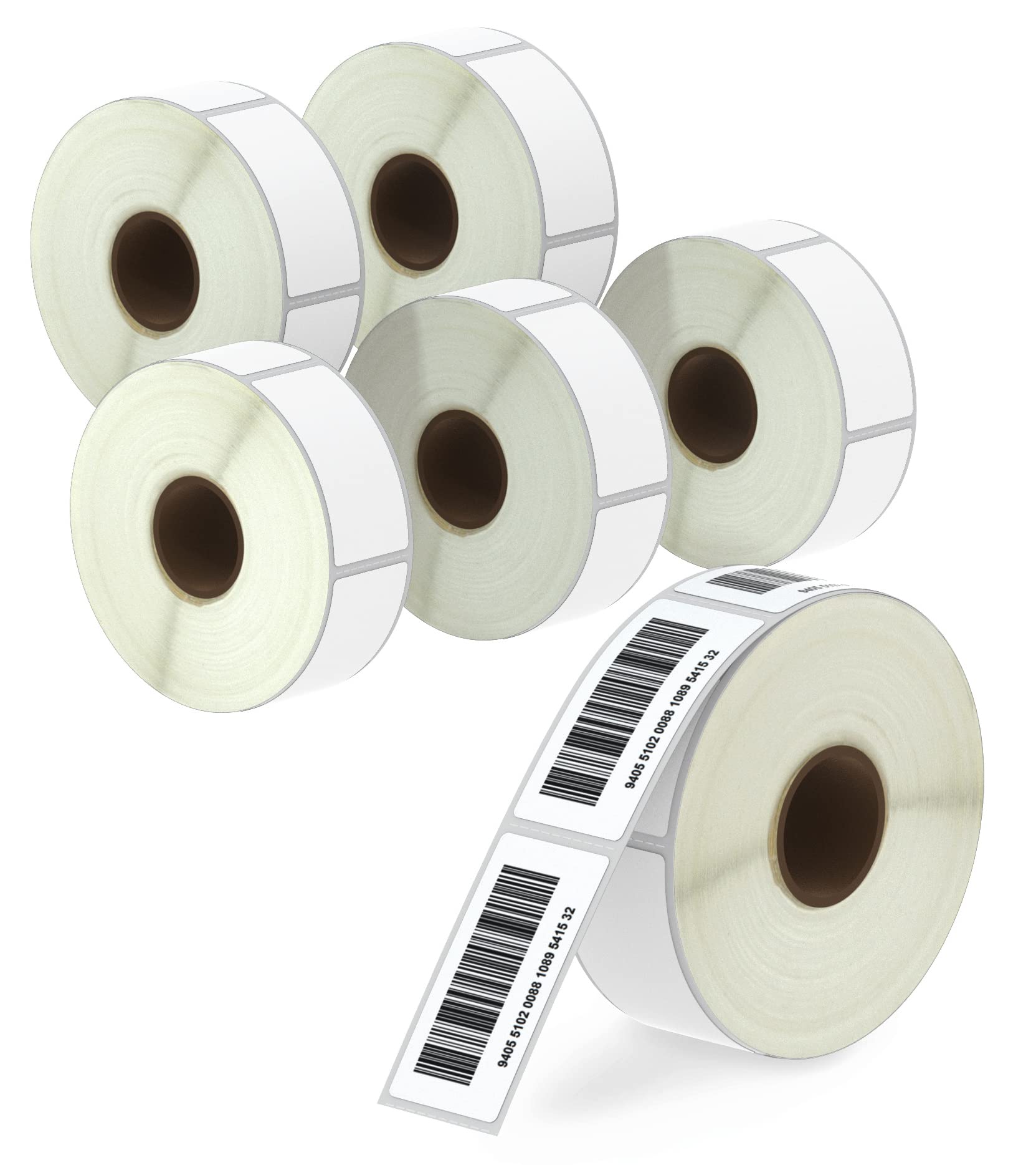 BETCKEY - 25mm x 51mm(1 in x 2 in) FBA Barcode & Address Thermal Labels, 750 Perforated Labels per Roll Compatible with Zebra & More Printers [6 Roll/4500 Labels]