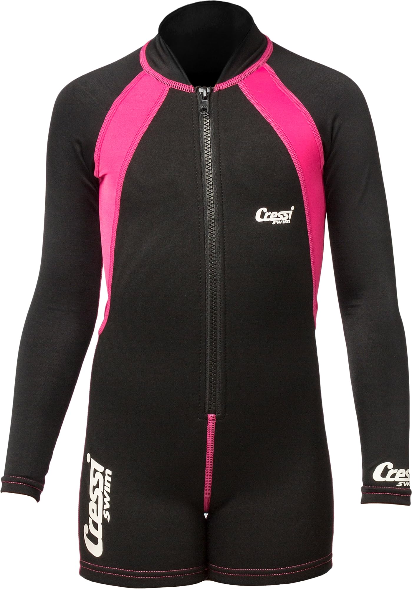 Cressi Shorty Long Sleeves Thermal Wetsuit - Black/Pink, Small