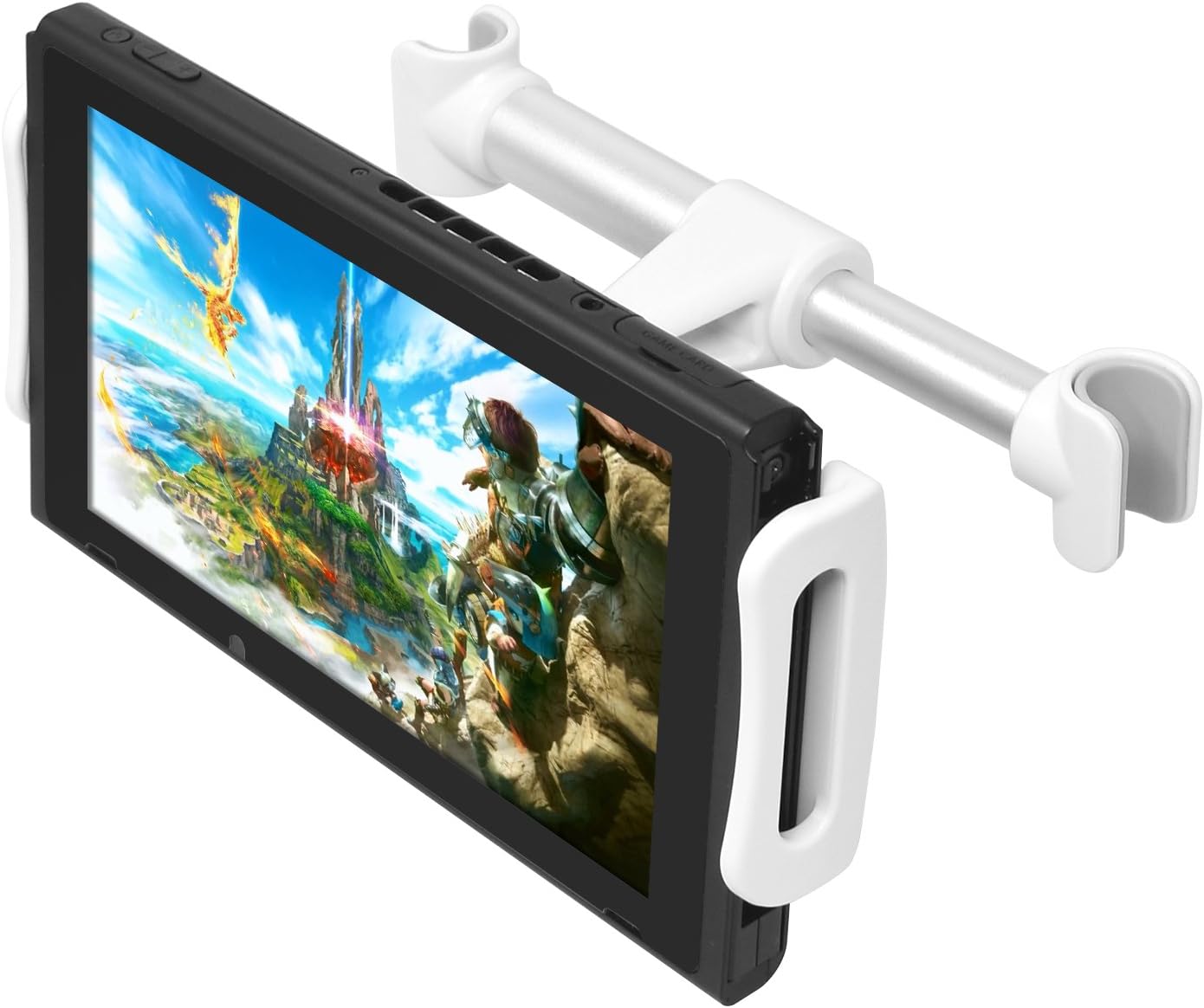 FYOUNG Car Headrest Mount for Nintendo Switch, Adjustable Car Holder for Nintendo Switch/iPhone/iPad and Other Devices (4"-11") - White: Electronics