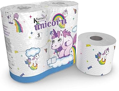 Unicorn Toilet Paper Tissue 4 Rolls Per Pack Birthday Party Limited Edition Amazon Co Uk Business Industry Science