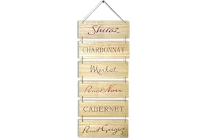 ECORISE Hanging Wall Wine Décor – Wine Wall Art, Bar Signs for Home Outside, Accessories for Pub, Rustic Sign House Decorations for Kitchen, Family Room, Living, Dining, Bathroom, Patio, Vintage Plaques