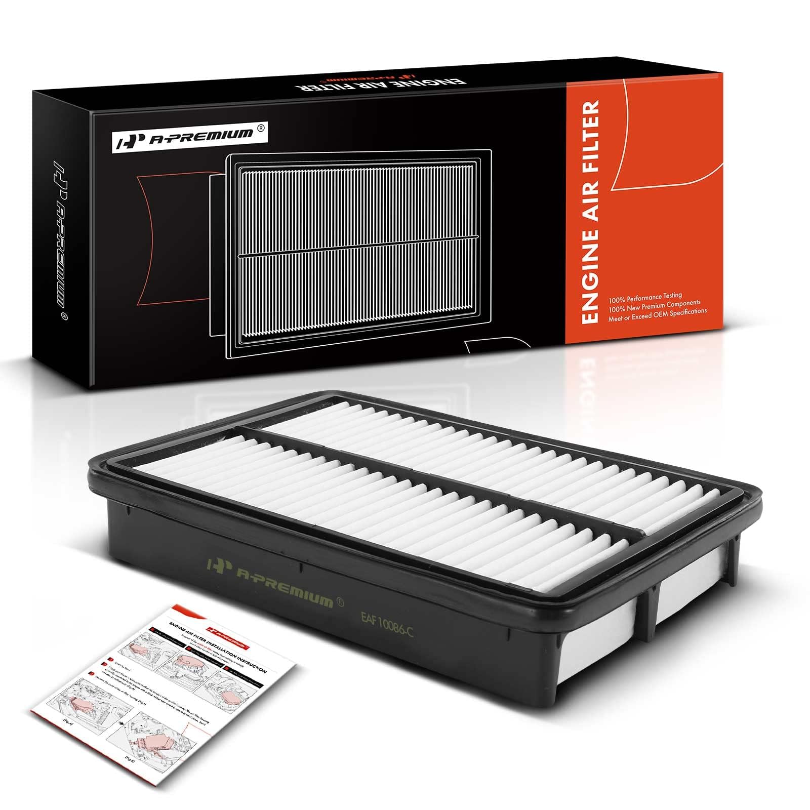 Photo 1 of A-Premium Engine Air Filter Compatible with Hyundai Tucson 2005-2009 & Kia Sportage 2005-2010, 2.0L 2.7L, Rigid Panel, Replace# 28113-08000