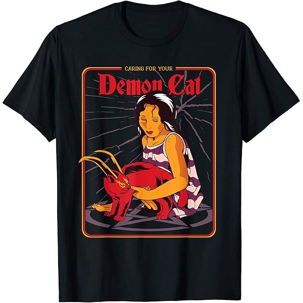 Amazon.com: Demon Cat Devil Halloween Satanic Kids Design T-Shirt