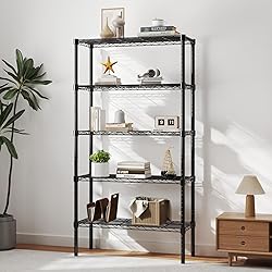 DUMOS 5 Tier Metal Wire Rack Shelf Heavy Duty