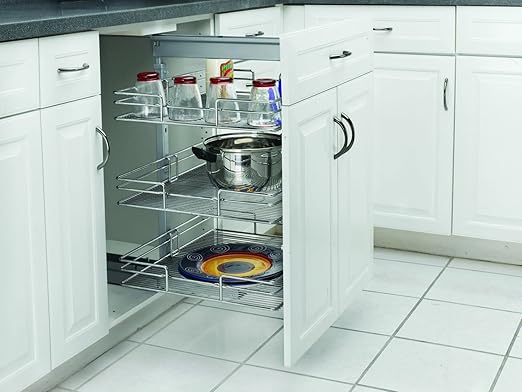 Amazon Com Rev A Shelf 5225 09 Cr Three Basket Shorty Pull Out