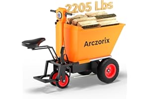[3-in-1] Arczorix Wheelbarrow Utility Cart, Electric Powered Cart 48V20A 1000W Capacity 2205Lbs (One Ton), Material Hauler, Utility Cart, Electric Wagon, Electric Deer Cart