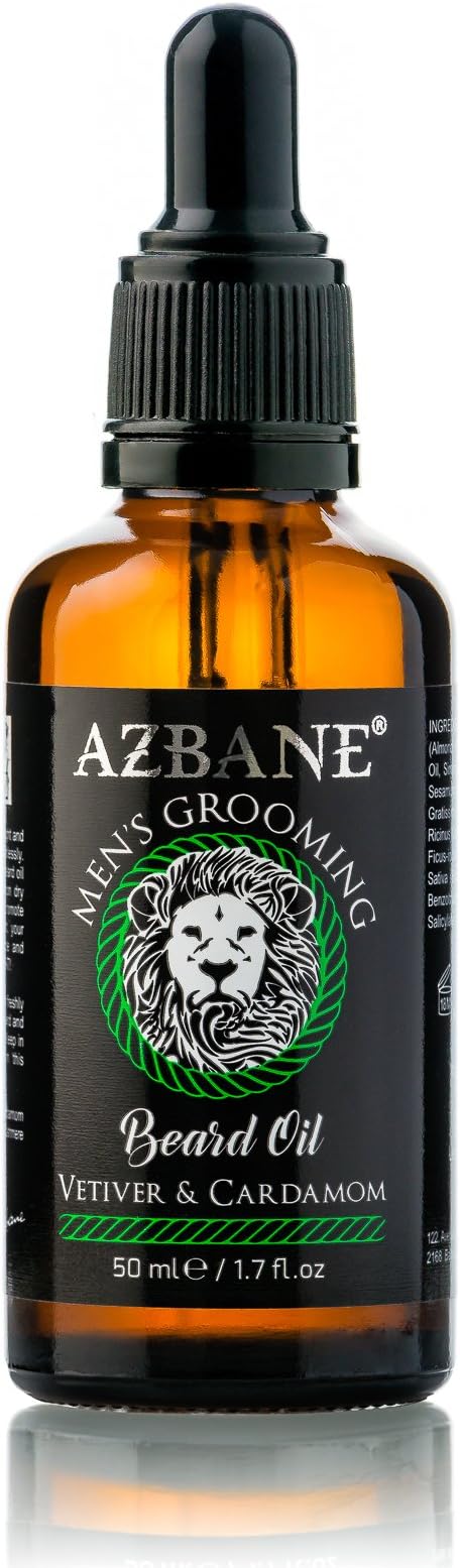 Azbane Moroccan Argan Beard Oil - Vetiver & Cardamom 50 Ml E / 1.7 Fl.oz by AZBANE