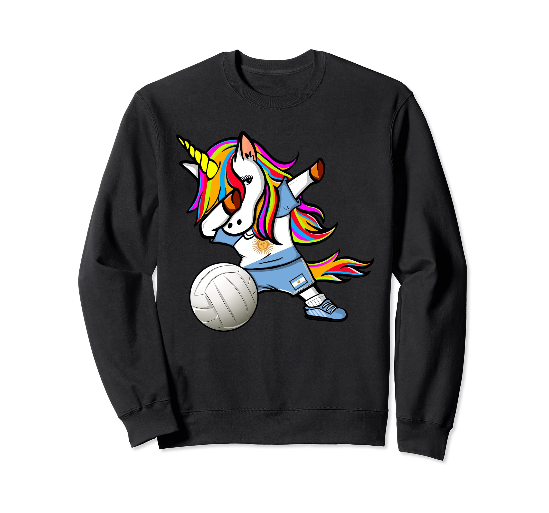 Unicorn Argentina Volleyball Fans Jersey Argentinian Flag Sweatshirt