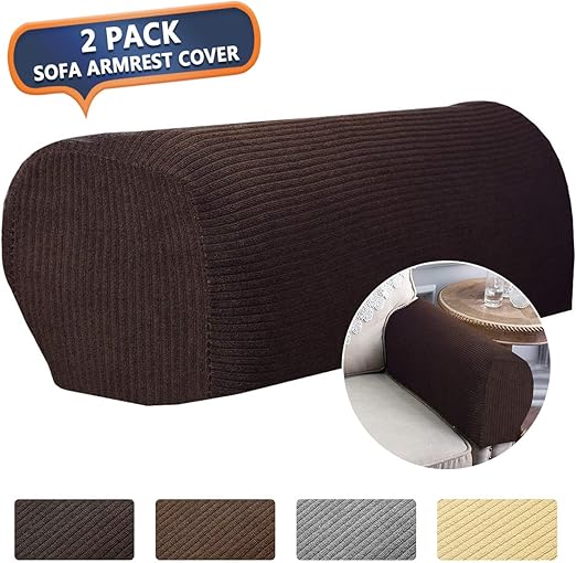 Caveen Armrest Cover Stretch Fabric Armrest Covers Anti Slip