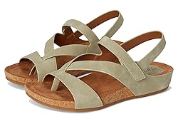 Eurosoft Women's Gianetta Flat Sandal, Sage, 7