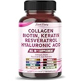 PEAKPURY Collagen Biotin Resveratrol Saw Palmetto - Skin, Joint Health Support
