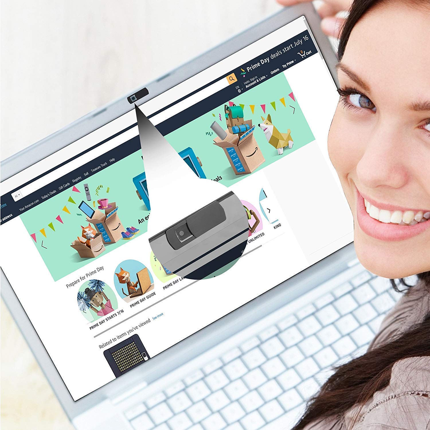 Webcam Cover-Laptop Camera Cover,Webcam Cover Slide,Large Design Strong Stickability Laptop Webcam Cover for Phone Laptops Mac Books PCs Tablets Smartphones Covers Your Camera for Privacy Security -3