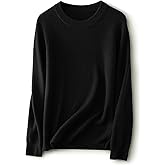Ciovkis Women's Merino Wool Blend Sweater 2025 Fall Winter Casual Crew Neck Warm Soft Long Sleeve Knit Pullover Sweater