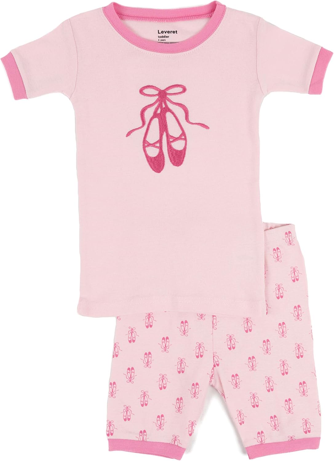 Leveret Kids & Toddler Pajamas Girls Shorts 2 Piece Pjs Set 100 Cotton