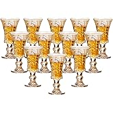 Glsairy Round 1.3-Oz Cordial Glasses, Lead-Free Sherry Glasses, Clear Heavy Base Shot Glasses (Set of 12)