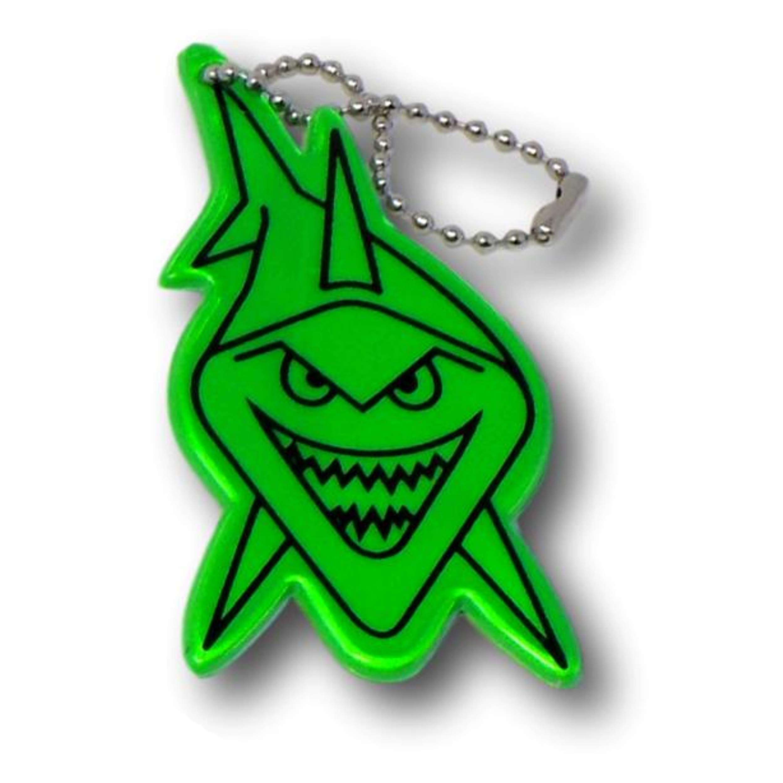 Minder Hi-Visibility Road Safety Coat Kid School Bag Backpack Chain Keyring Tags - 10 Designs Available (Shark)