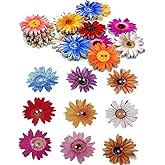 MSCFTFB 100 Pieces 1inch Flower Shaped Wood Buttons Daisy Sunflower 2 Holes Sewing Wooden Flatback Buttons for Knitting Scrapbooking DIY Embellishment