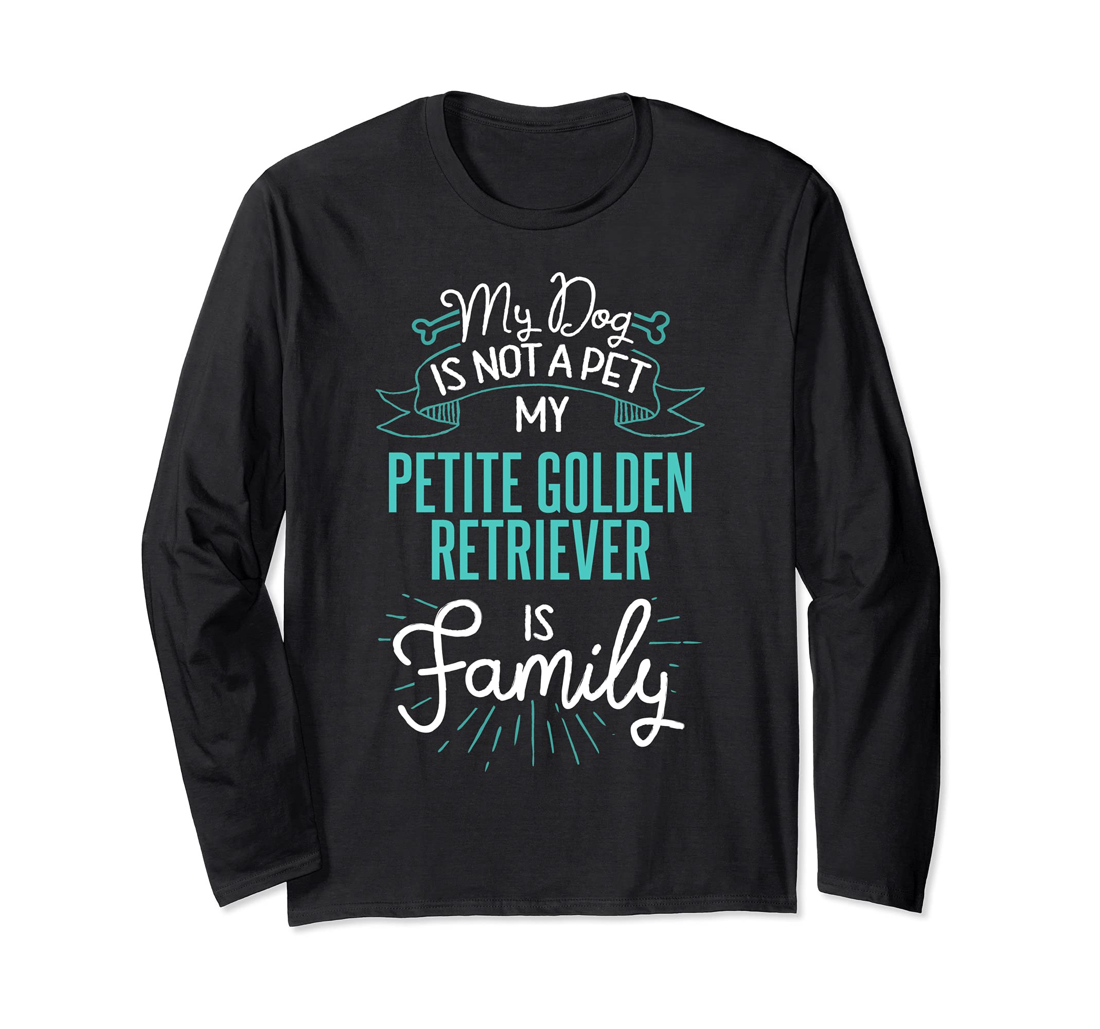Cute Petite Golden Retriever Design Family Dog Gift Long Sleeve T-Shirt
