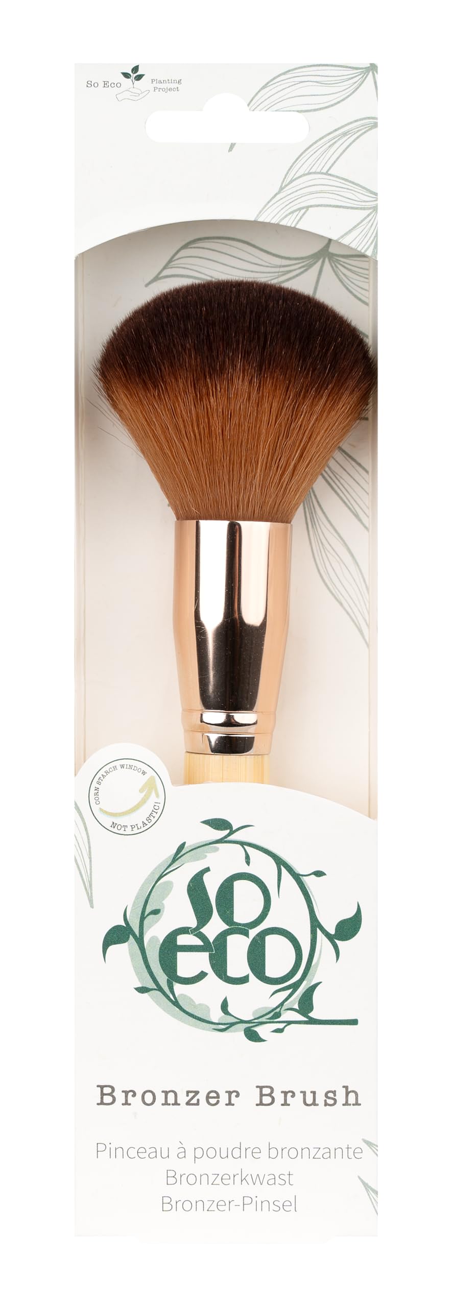 So Eco Bronzer Brush - Large Fluffy Vegan Makeup Brush, Seamlessly Applies Bronzer, Soft Synthetic Bristles, Bamboo Handle, Cruelty-Free Beauty Tool