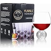 1Pack 20oz Stemless Wine Glasses with Crystal Bubble Ball Base, Premium Lead-free Juice Glass, Red & White Wine Glasses for Daily Use, Party, Home Bar, Wedding, Shower, Birthday, Christmas Gift