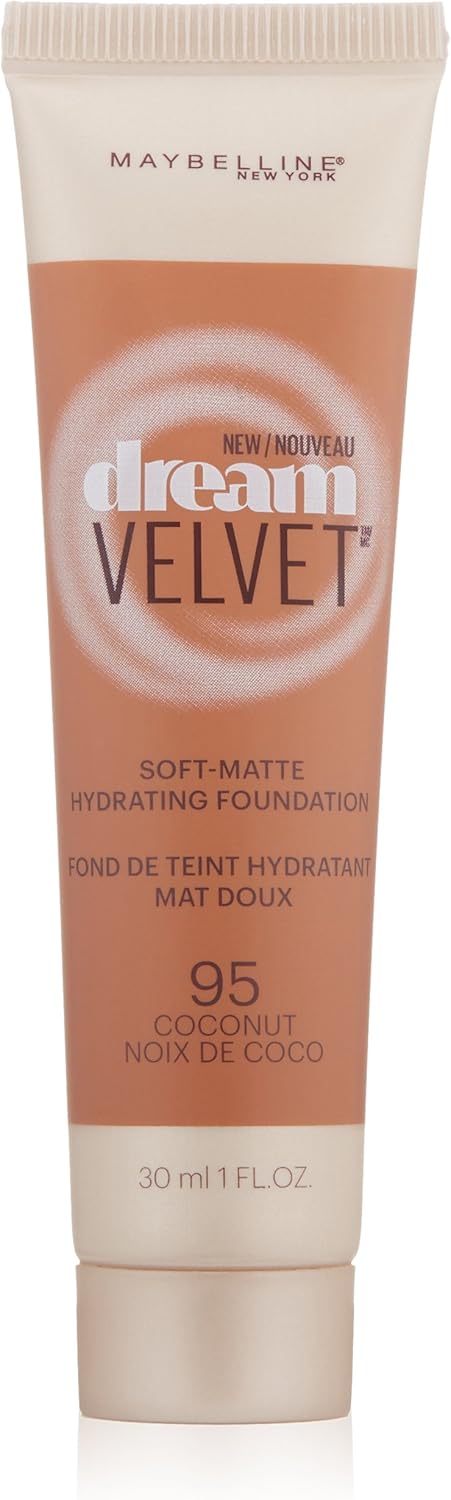 Maybelline New York Dream Velvet Foundation, Coconut, 1 Fluid Ounce, Cocoa Coconut, 30 ml (Pack of 1)