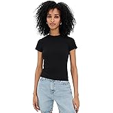 Good American Women's Baby T-Shirt, Black001, M