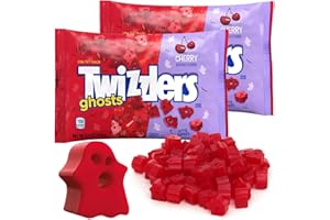 MUNCHIQUE Ghosts Cherry Licorice Candy – 2 Pack, 8.5 oz Bags – Halloween Spooky Ghost Shapes
