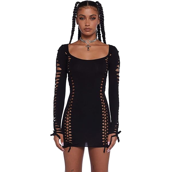 compression ruched mini dress Amazon.com: Dolls Kill Compression Ruched Mini Dress by Darker WAVS –  Stretchy Hooded Mini Dress with Racerback Cut-Out & Adjustable Ties,  X-Small Black : Clothing, Shoes & Jewelry