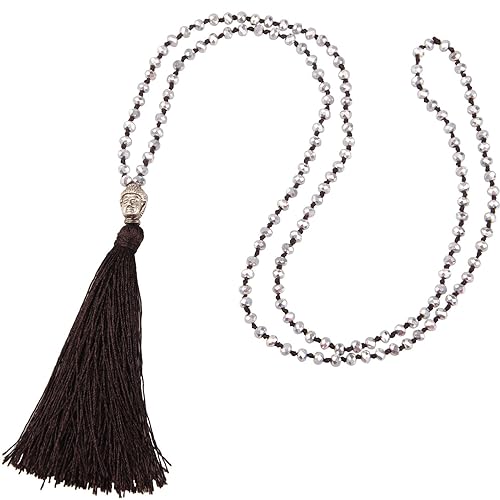 Amazon Kelitch シルバー ビーズ ロング ネックレス オシャレ 仏頭