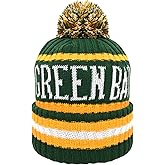 City Football Knit Hat Classic Cuff Winter Beanie Hat with Pom Toque Skull Cap