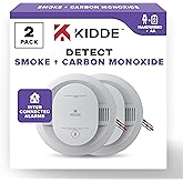 Kidde Hardwired Smoke & Carbon Monoxide Detector, AA Battery Backup Smoke Alarm, Interconnectable, LED Warning Light Indicators, 2 Pack
