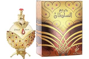 KHADLAJ PERFUMES Hareem Al Sultan Gold Concentrated Perfume Oil for Women, 1.18 Ounce with Floral, Fresh, and Sandalwood Scent