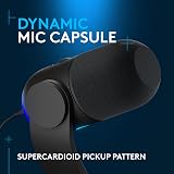 Logitech G Yeti GX Dynamic RGB USB Gaming Microphone Black view 2