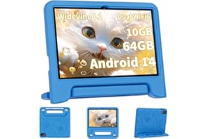 COLORROOM 2025 Upgraded Android 14 Tablet, 10inch Kids Tablet , Octa-core CPU, 10GB+64GB+1TB Expand Tablets for Kids with Kids Space, Parental Control, 6000mAh Big Battery, HD Touchscreen Display Tableta