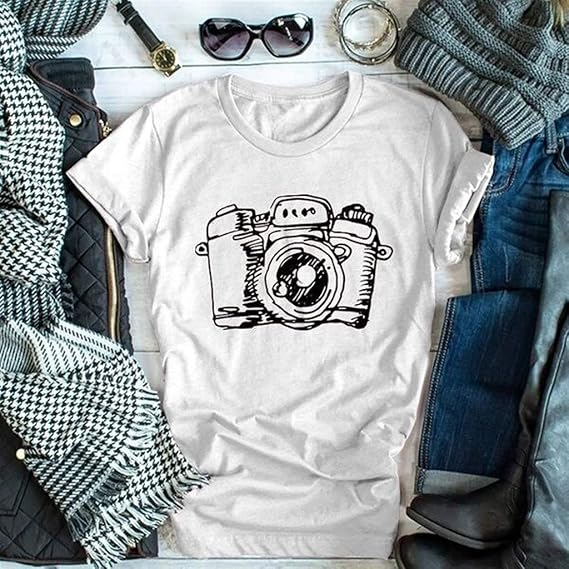 Berryhot Playera de Manga Corta para Mujer, cómoda, Lisa, de ...
