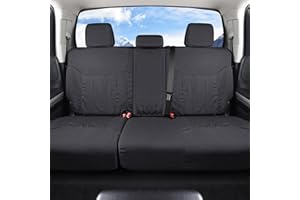 Truckiipa Rear Seat Covers for Dodge Ram, Automotive Seat Covers for Cars Trucks, Pickup Car Seat Cover Canvas Protector, Fit for 2019-2024 Ram 1500 Crew Cab,Black