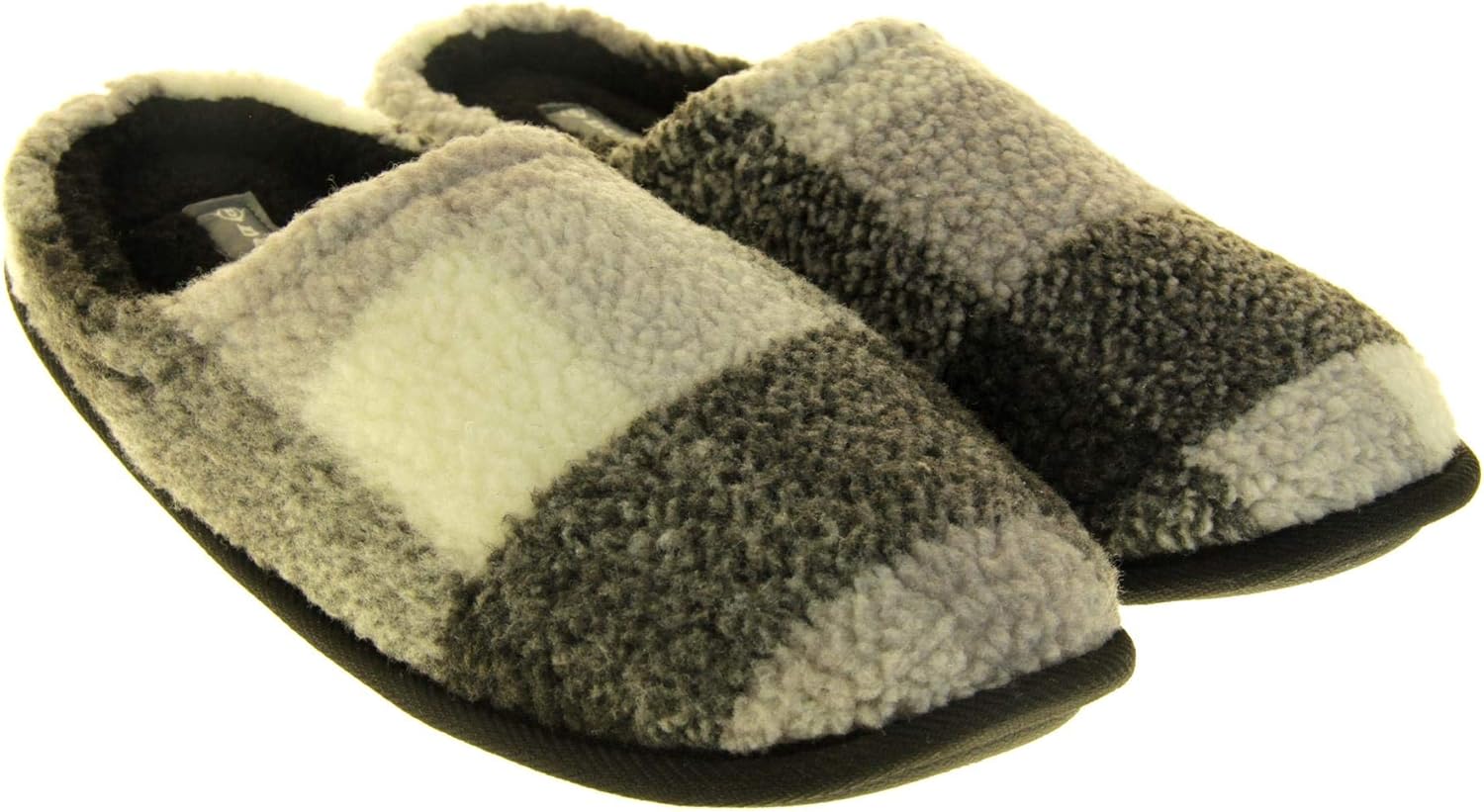 mens memory foam mule slippers