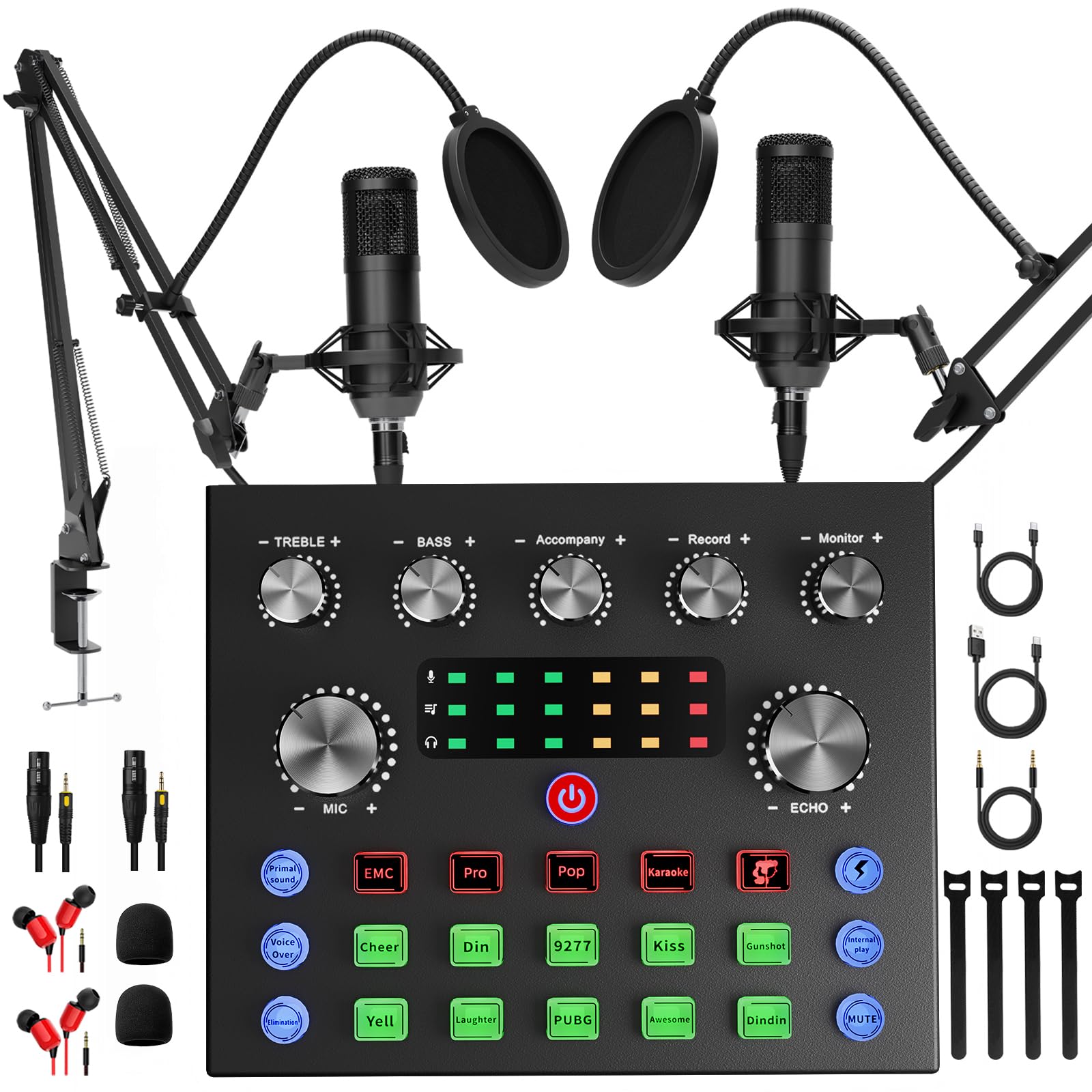Podcast Equipment Bundle for 2, Audio Interface