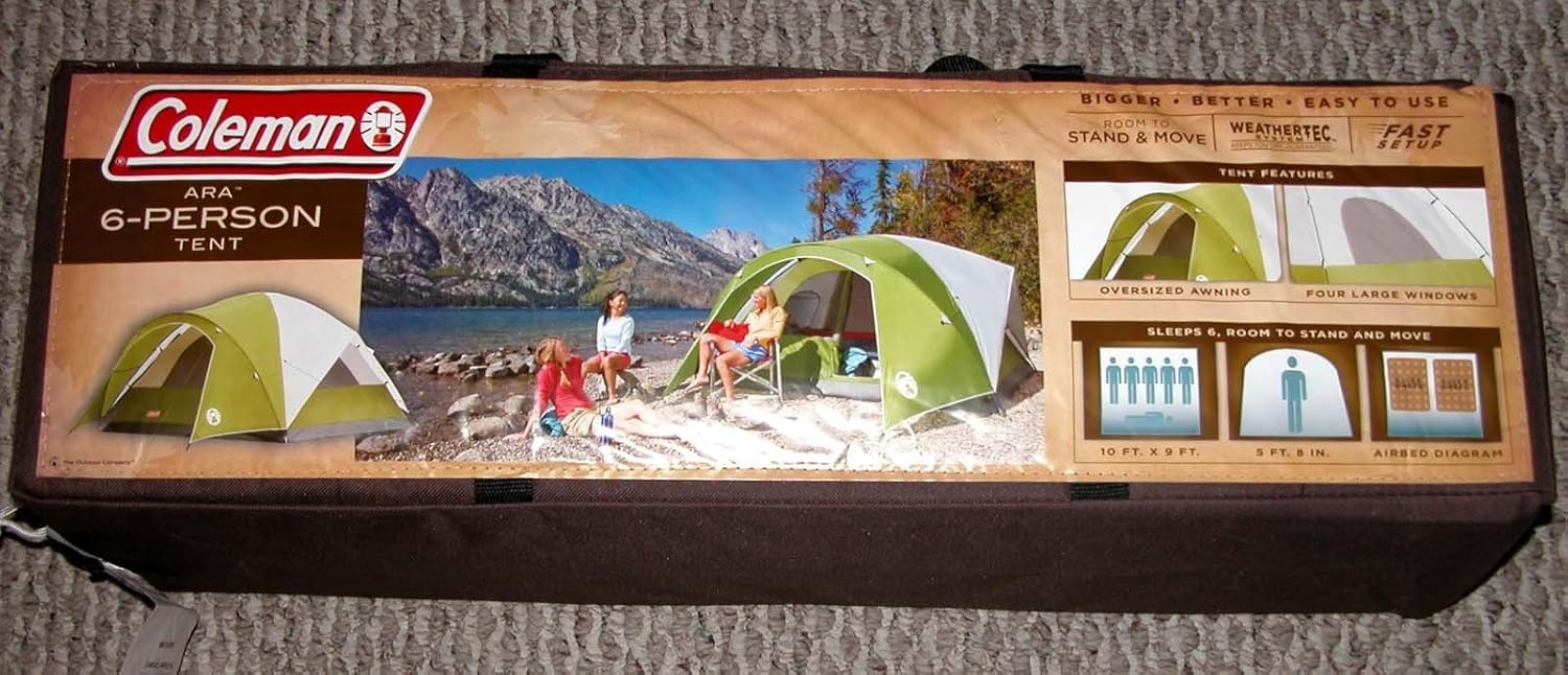 Coleman 6Person Ara Tent Green (10