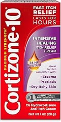 Cortizone-10 Maximum Strength Intensive Healing Itch Relief Cream, 1% Hydrocortisone, Fast-Acting, Anti-Itch Cream for Bug Bi