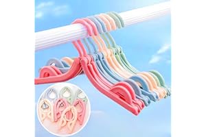 12 Pcs Travel Hangers Portable Foldable Travel Hanger Organizer, Plastic Cruise Ship Accessories Essentials Clothes Hanging R