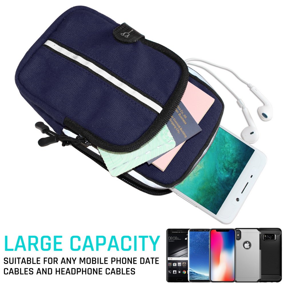 Sport Running Armband,Lovphone Outdoor Exercise Gym Case with Double Pocket & Sweatproof & Waterproof Multifunctional for iPhone 7/6/6s/5/SE/iPod, Galaxy S5/S4/S3 Or More