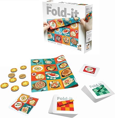 Amazon Fold It 頭の体操 チャレンジゲーム 柔らかい布を使用した革新的な折りたたみゲーム ボードゲーム おもちゃ
